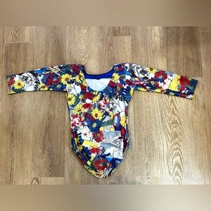 Dance Costume Leotard 3/4 Sleeve Bodysuit Cartoon Comic Strip Cicci Medium Adult